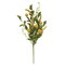 Set of 3 Thistle Ball Heather Spray 20 Inch Artificial Floral Stem with Yellow Blooms White Seeds and Green Foam Leaves for Vase Home Decor